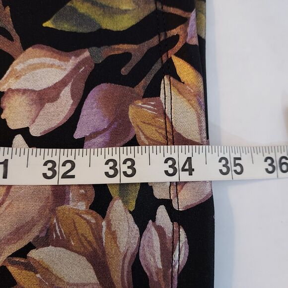 Signature Robbie Bee Dress Womens 14 Black Floral Fit And Flare Sleeveless - Picture 12 of 12